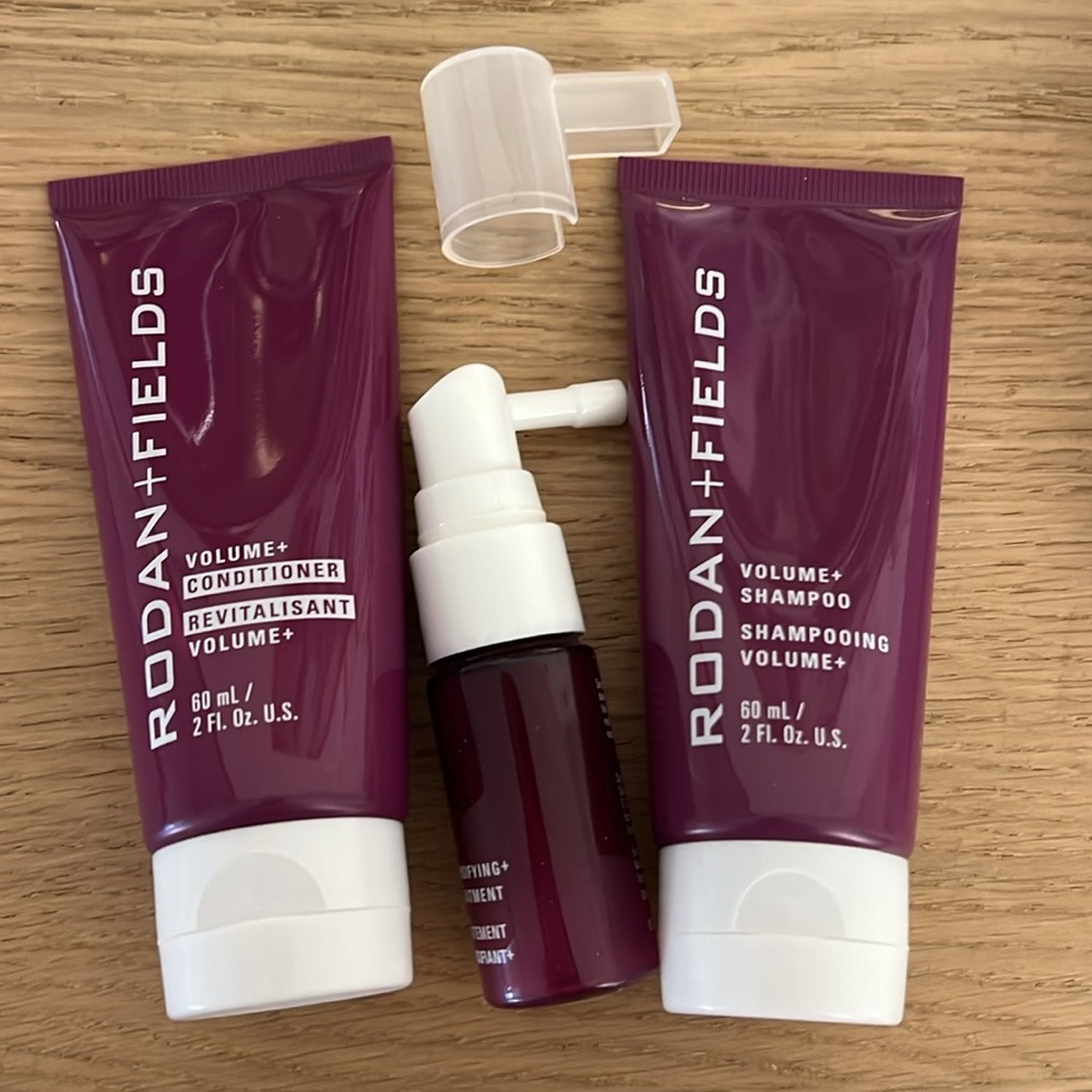 Rodan + Fields Volume. + Hair Regimen Shampoo Conditioner Treatment Travel Size